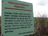 Tafel am Flächennaturdenkmal Hilgenstein von Baasdorf