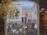 Wandbild aus dem Heidelberger Sachsenspiegel