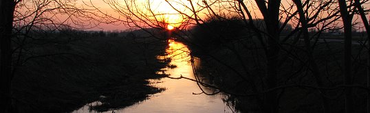 Sonnenuntergang an der Fuhne