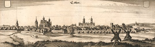 Gesamtansicht Cöthen - Kupferstich Matthäus Merian um 1650